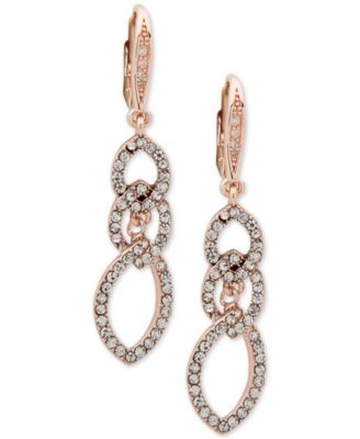 Anne Klein - Pav&eacute; Interlocked Link Drop Earrings