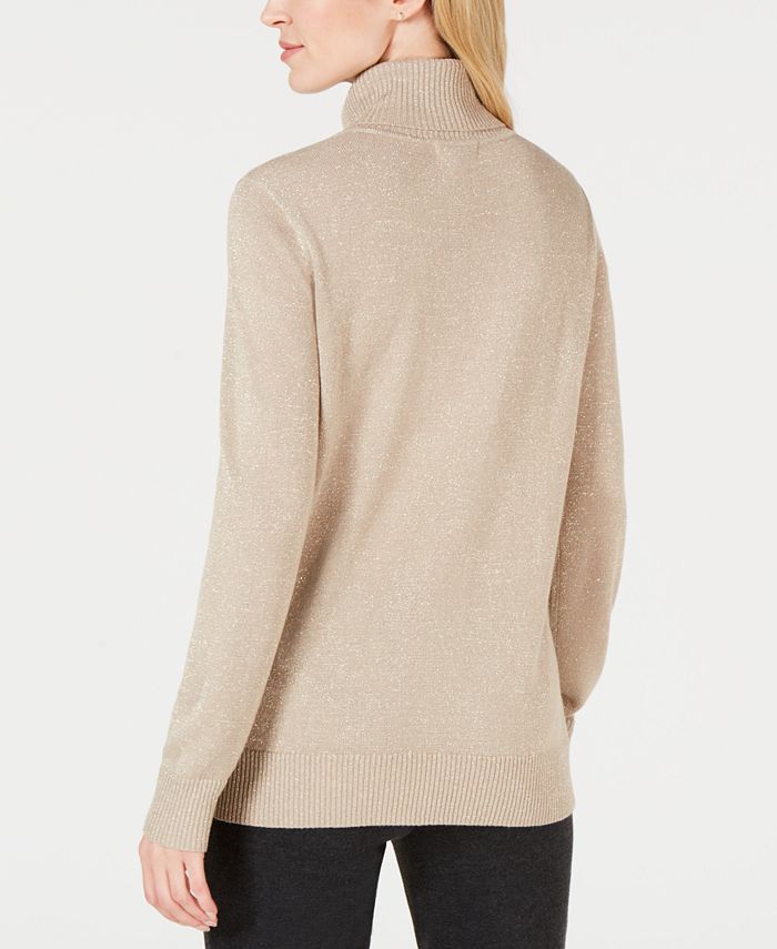 JM Collection Lurex® Turtleneck Sweater, Created for Macy's & Reviews ...