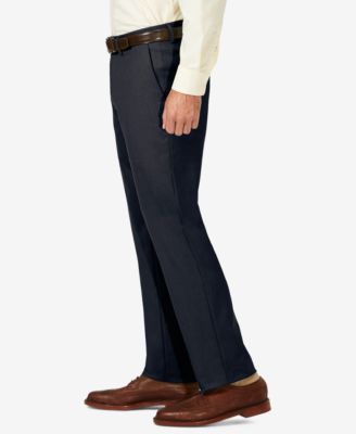 Haggar Men's Premium Comfort Classic Fit Pleat Front Pant Reg. And Big & Tall Sizes, Medium Khaki BT, 46W x 30L