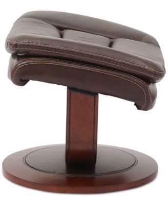 Faringdon Leather Euro Chair &amp; Ottoman