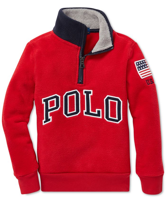Polo Ralph Lauren Toddler Boys Fleece Mock Neck Pullover - Macy's