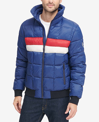 Tommy Hilfiger Men's Colorblocked Quilted Puffer Jacket - Macy's
