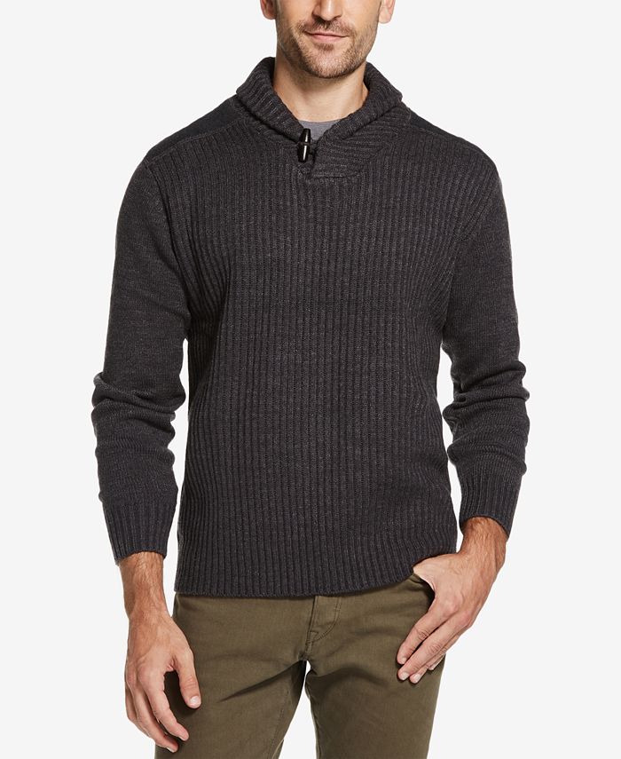 Weatherproof Vintage Men's Toggle Shawl-Collar Sweater - Macy's