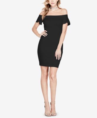 guess off the shoulder bodycon dress