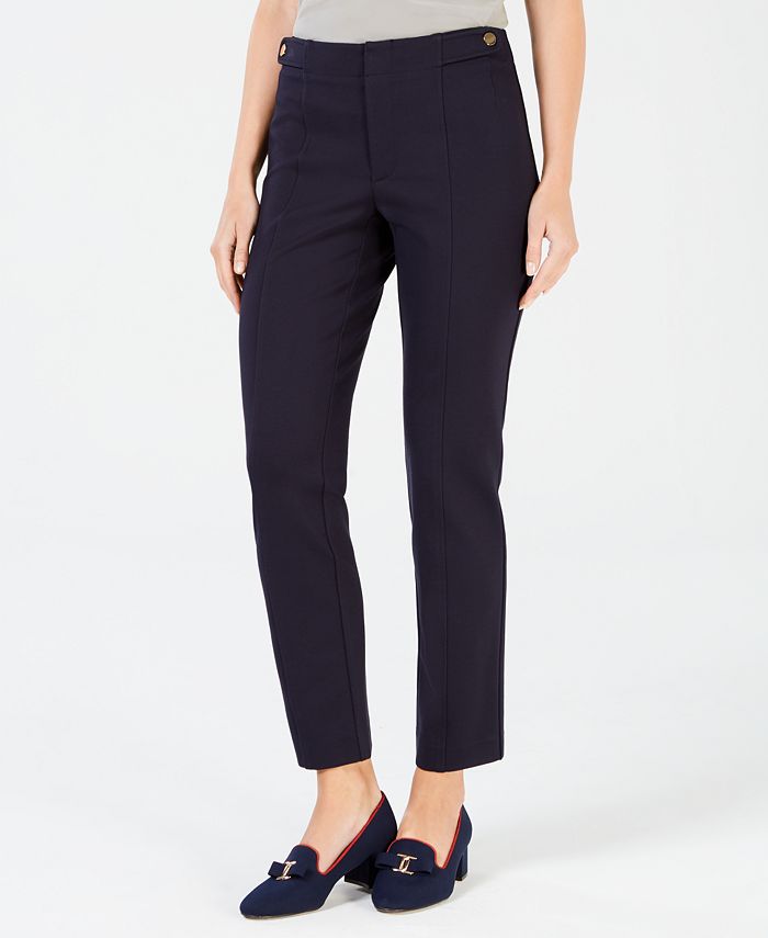 Charter Club Tab-Waist Slim Pants, Created for Macy's - Macy's