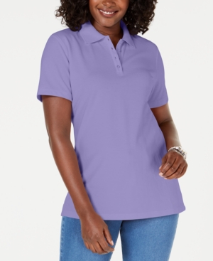Karen Scott Petite Cotton Polo Shirt Created for Macy's
