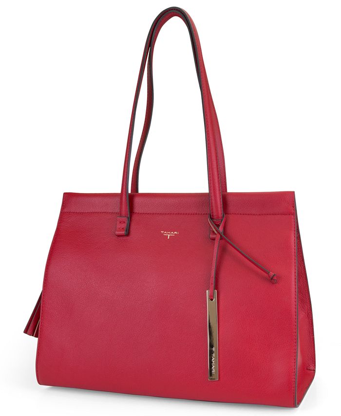 T Tahari Sienna Pebble Leather Tote & Reviews - Handbags & Accessories ...