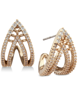 Jenny Packham PAVE CURVED OPEN STUD EARRINGS