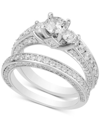 Macy's Diamond Bridal Set (2-1/2 ct. t.w.) in 14k White Gold - Macy's