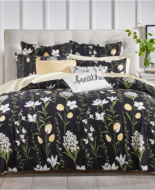 Charter Club Closeout Cotton 2 Pc Pressed Floral Printed Twin
