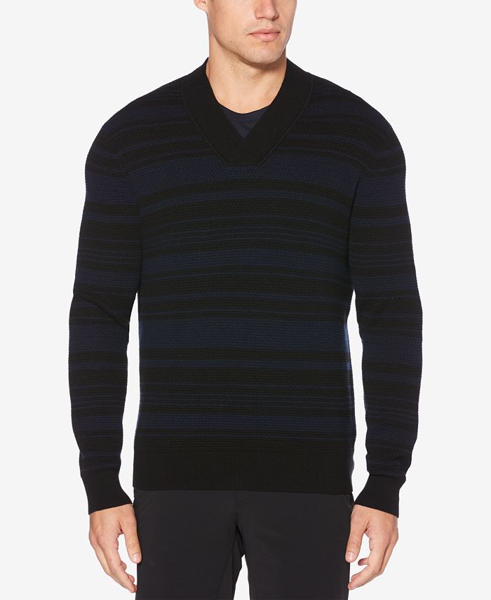 Perry Ellis Men's Striped V-Neck Sweater - Macy's
