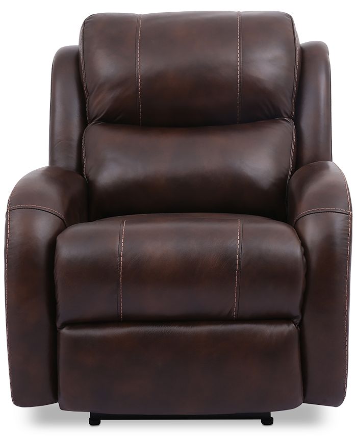 Furniture Leiston Leather Dual Power Recliner with USB Power Outlet