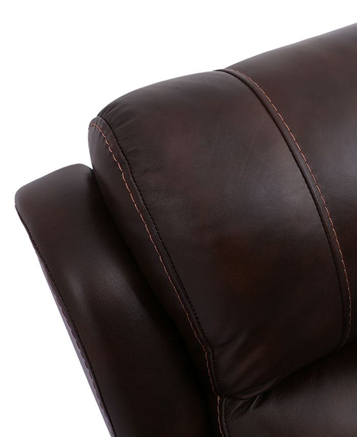 Furniture Leiston Leather Dual Power Recliner with USB Power Outlet