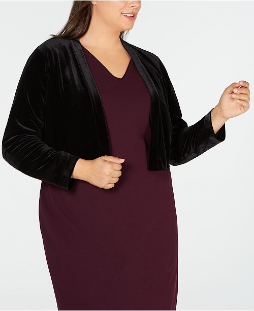 Calvin Klein Plus Size Velvet Cardigan Reviews Dresses Macy S