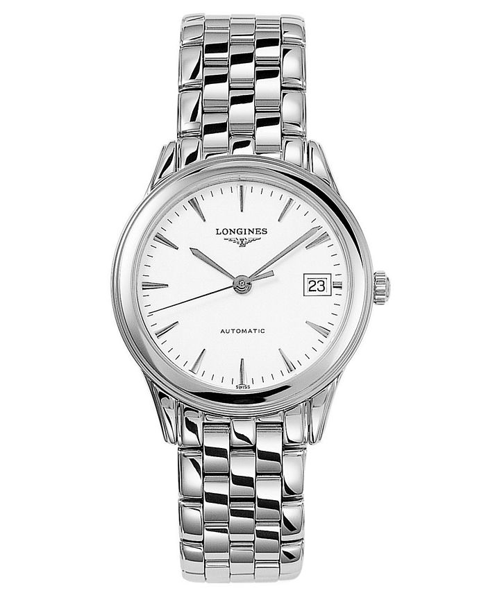Longines Men's Swiss Automatic Flagship Stainless Steel Bracelet Watch ...