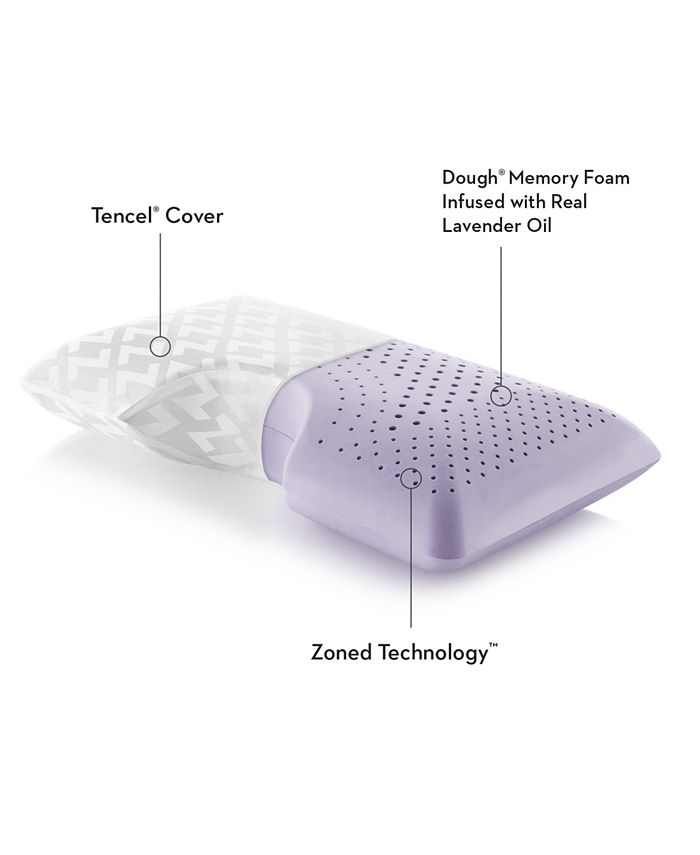 Malouf CLOSEOUT! Z Shoulder Zoned Mid Loft Queen Dough Pillow with