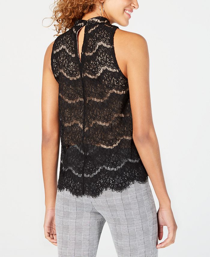 Material Girl Juniors' Scalloped Eyelash Lace Top, Created for Macy's ...