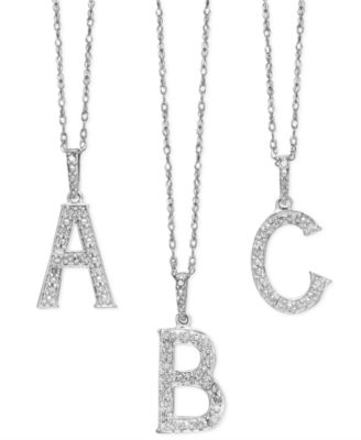 diamond alphabet pendant