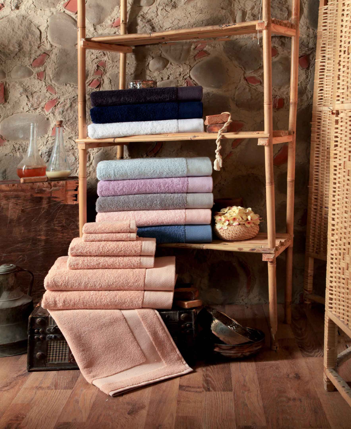Shop Enchante Home Signature 8-pc. Wash Towels Turkish Cotton Towel Set In Light,past
