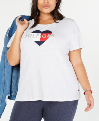 tommy hilfiger heart t shirt