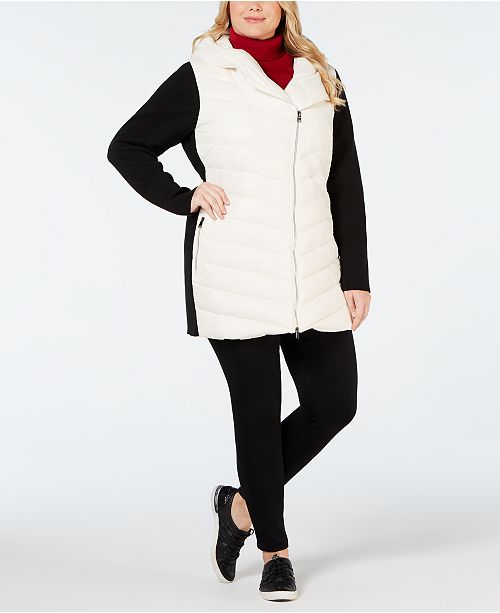 Calvin Klein Plus Size Colorblocked Hooded Walker Jacket Reviews