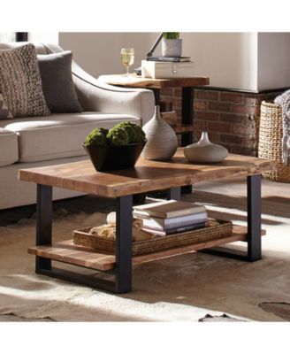 Mesa Live Edge De Madera De Acacia Natural - Diseño Industrial Alaterre