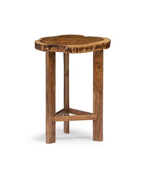 Bolton Furniture Berkshire Natural Live Edge Wood Round End Table & Reviews Furniture Macy's