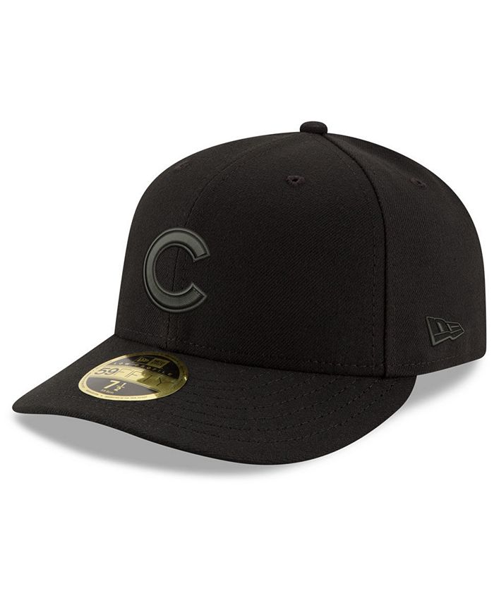 New Era Chicago Cubs Triple Black Low Profile 59FIFTY Fitted Cap - Macy's