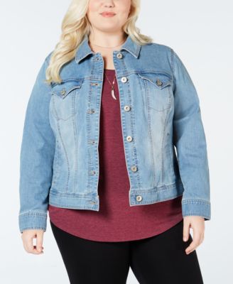 macys plus size jean jacket