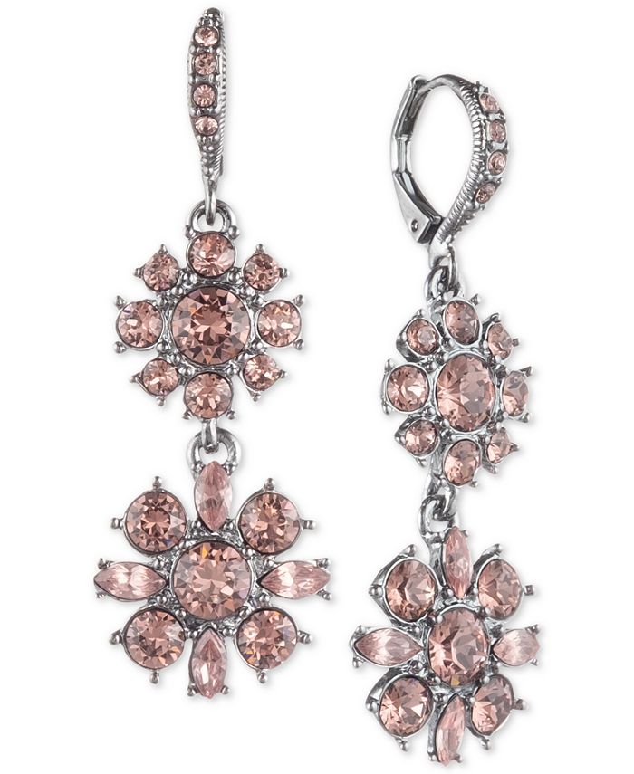 Givenchy Crystal Cluster Double Drop Earrings - Macy's