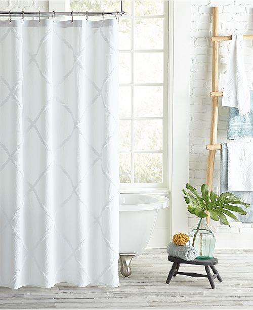 John Robshaw Peri Homeworks Lattice Shower Curtain