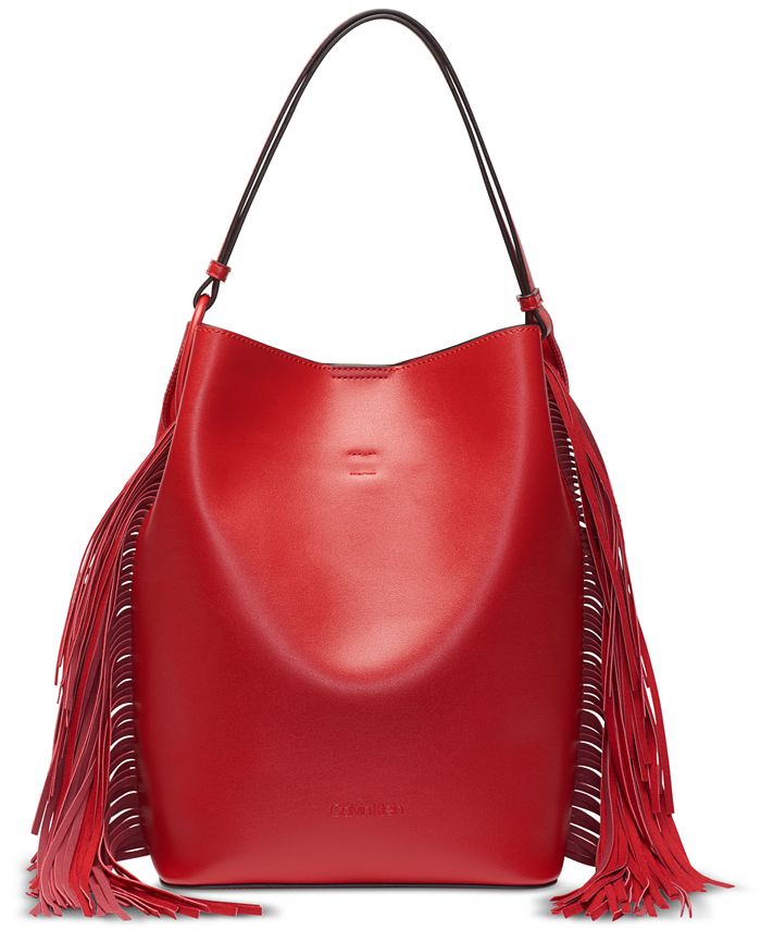 Calvin klein fringe gemmy bucket cheap