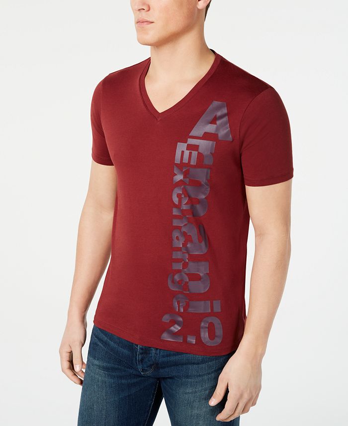 A|X Armani Exchange Men's V-Neck Logo T-Shirt - Macy's