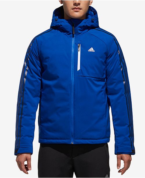 Adidas Men S Three Stripe Hooded Down Jacket Reviews Coats