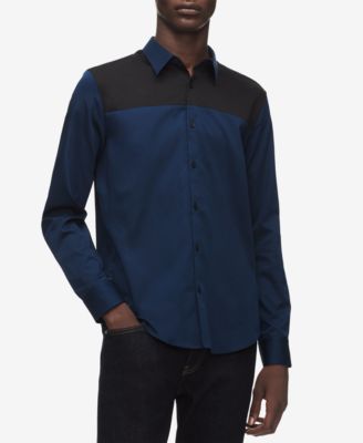 Calvin Klein - Men's Colorblocked French Placket Shirt