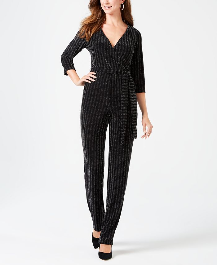 Striped jumpsuit petite deals