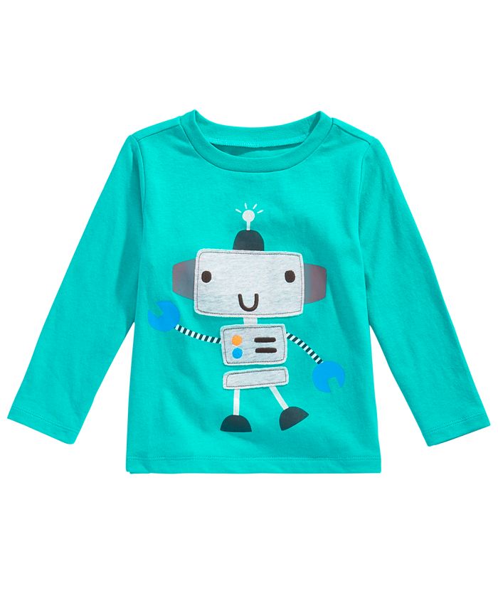 First Impressions Toddler Boys Long-Sleeve Robot T-Shirt, Created for ...