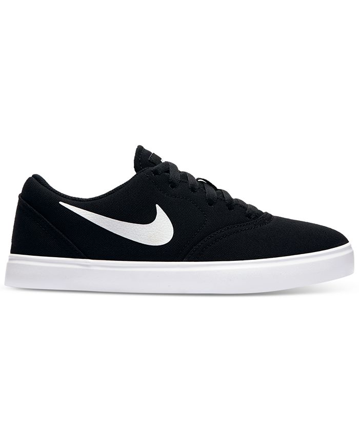 Nike Boys' SB Check Canvas Skateboarding Sneakers from Finish Line ...