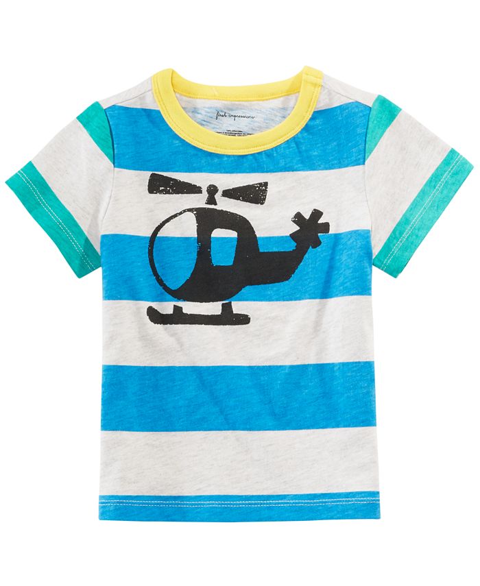 First Impressions Toddler Boys Helicopter Graphic Striped Cotton T ...