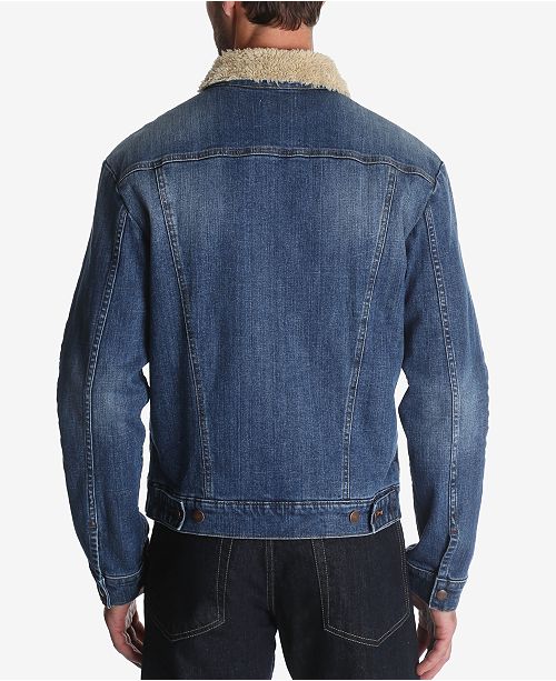 Wrangler Men's Fleece Lined Denim Trucker Jacket - Coats & Jackets ...