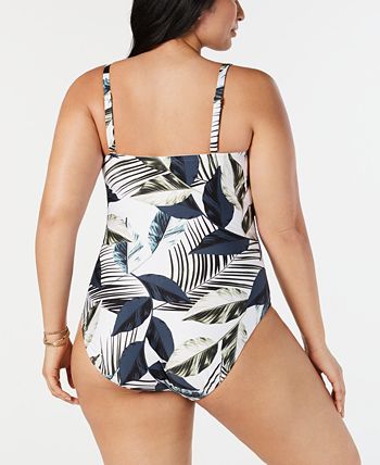La Blanca Plus Size Moment Of Zen Bandeau One Piece Swimsuit Macy s