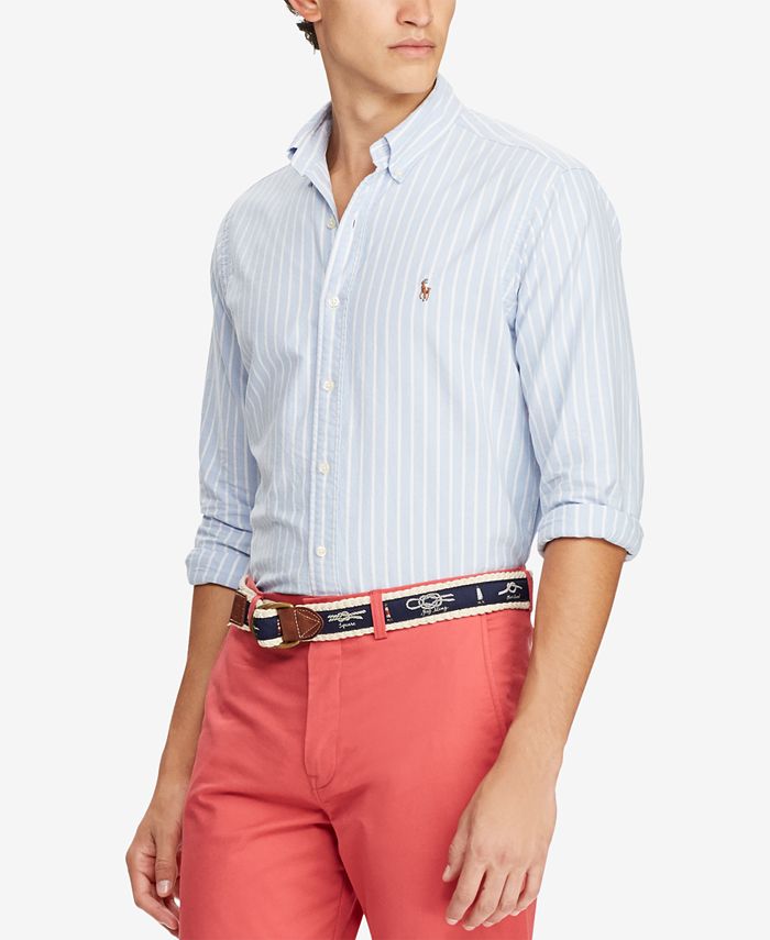 Polo Ralph Lauren Men's Classic Fit Striped Oxford Shirt - Macy's