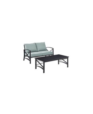 Kaplan 2 Piece Outdoor Seating Set With Cushion - Loveseat, Coffee Table