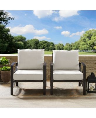 Crosley Kaplan 2 Piece Outdoor Seating Set With Cushion - 2 Outdoor ...