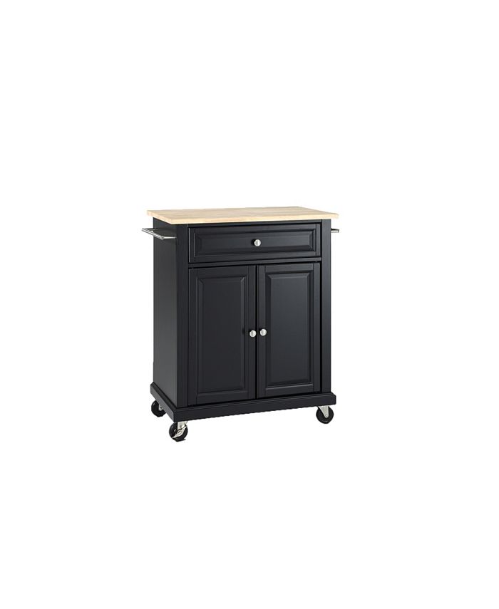 Crosley Natural Wood Top Portable Kitchen Cart Island Macy's