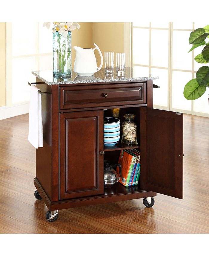 Crosley Solid Granite Top Portable Kitchen Cart Island Macy's