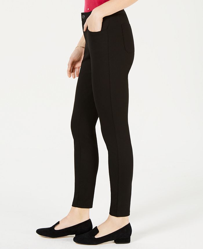 Maison Jules Ponté-Knit Skinny Pants, Created for Macy's - Macy's