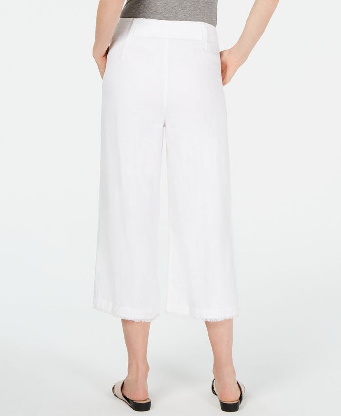 Charter Club Linen Tie-Waist Cropped Pants, Created for Macy's ...