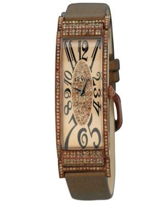 LeVian Womens Deco Estate Series Chocolate Diamond 20mm Watch Levian Chocolate Diamond Rose Gold Plated Bracelet 38 mm  main image 4
