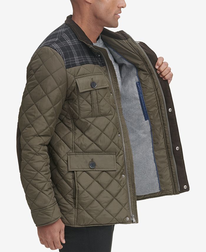 Cole haan mixed media top quilted jacket